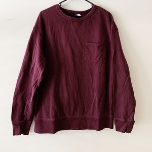 Maroon crew neck sweater mens size M